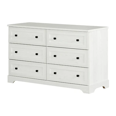 Commode double 6 Tiroirs - Hazen Pin blanc