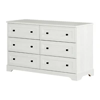 Commode double 6 Tiroirs - Hazen Pin blanc