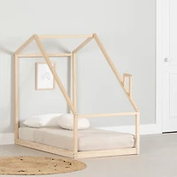 Sweedi - House Bed with Chimney for Baby - Natural
