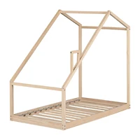 Sweedi - House Bed with Chimney for Baby - Natural