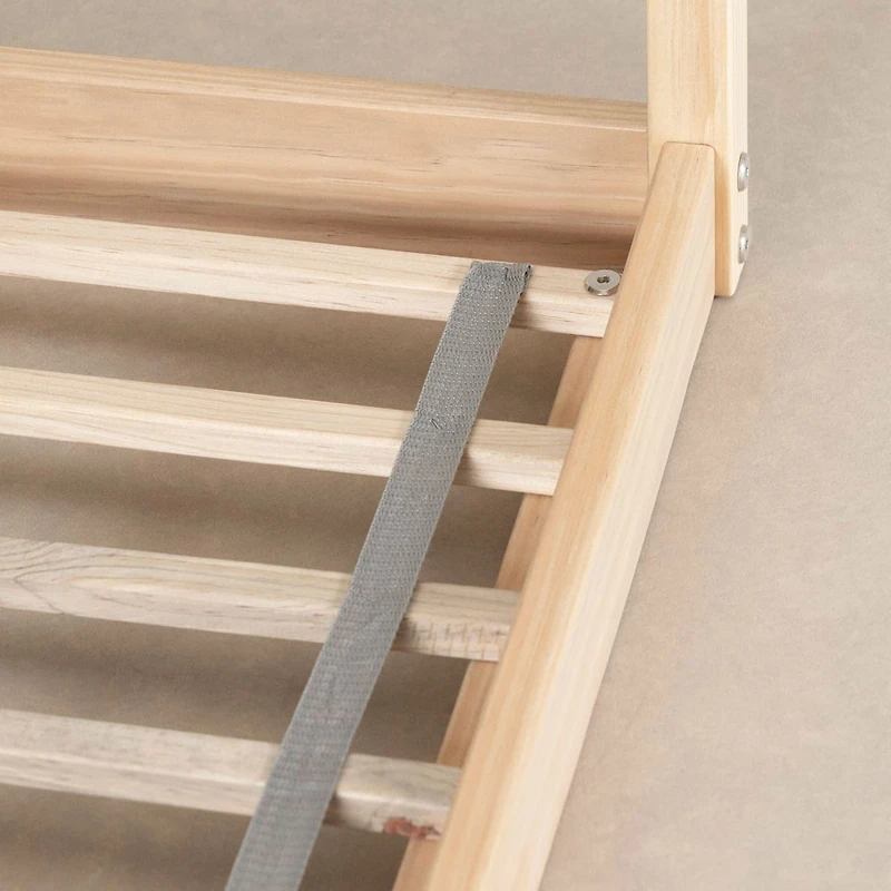 Sweedi - House Bed with Chimney for Baby - Natural