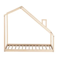 Sweedi - House Bed with Chimney for Baby - Natural