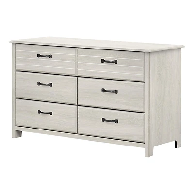 Commode Double 6 Tiroirs - Ulysses Chêne Hivernal