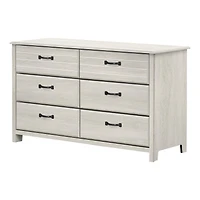 Commode Double 6 Tiroirs - Ulysses Chêne Hivernal