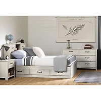Double Bookcase Headboard - Ulysses Winter Oak
