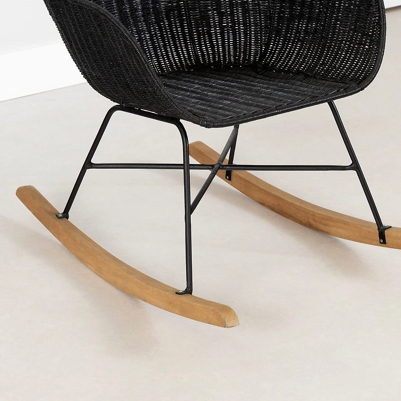 Rocking Chair - Balka Black Rattan