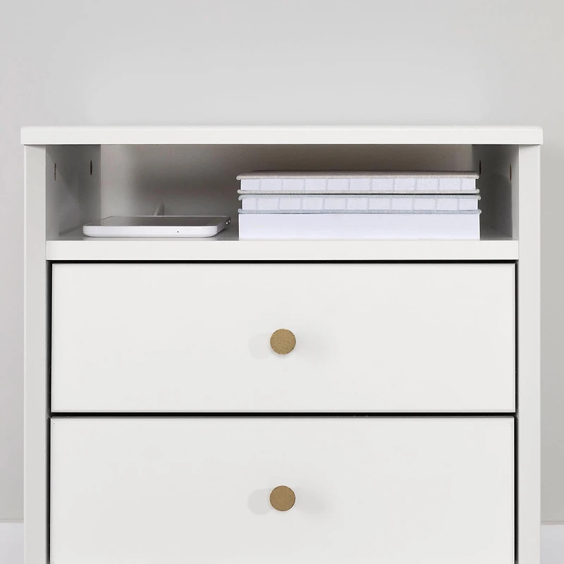 2-Drawer Nightstand - Dylane Pure White