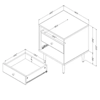 2-Drawer Nightstand - Dylane Pure White