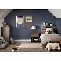 Twin Bed and Headboard Set - Ulysses Fall Oak
