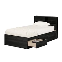 Twin Bed and Headboard Set - Fynn Gray Oak
