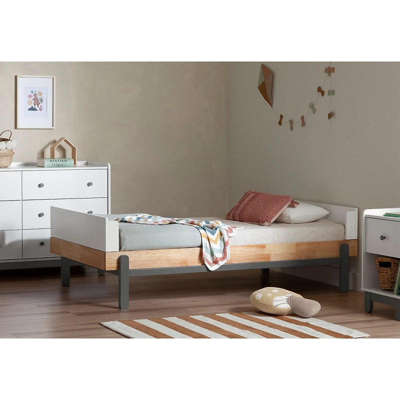 Twin Bed - Bebble Natural and Gray