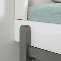 Lit Simple Bebble - Gris clair et Blanc