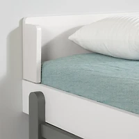 Twin Bed - Bebble Soft Gray and White