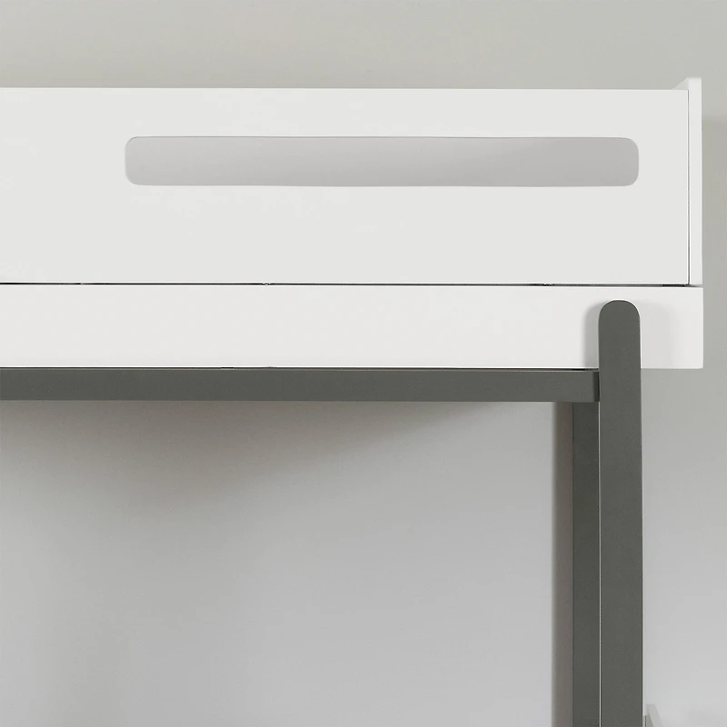 Lit Superposé Bebble - Gris clair et Blanc