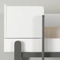 Lit Superposé Bebble - Gris clair et Blanc