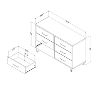 Dresser - Arlen White Pine and Black Matte