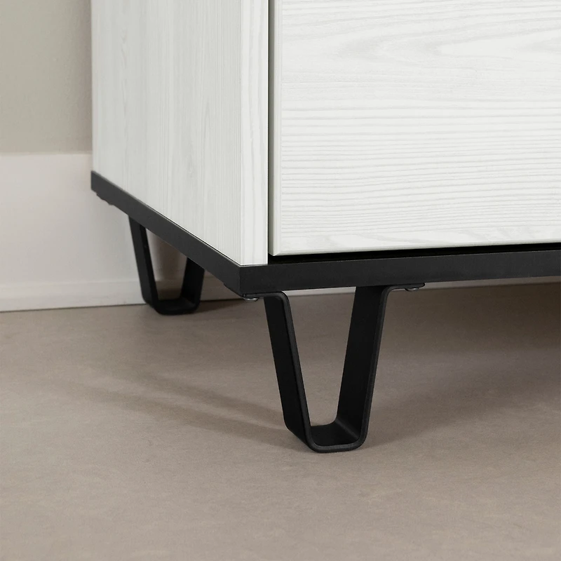 4-Drawer Chest - Arlen White Pine and Black Matte