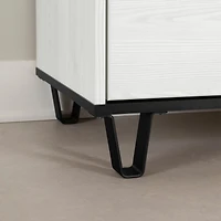 4-Drawer Chest - Arlen White Pine and Black Matte