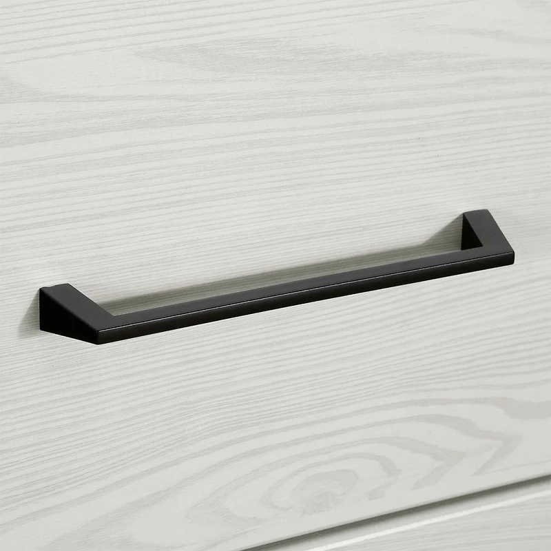 Commode 4 tiroirs - Arlen Pin blanc et Noir mat