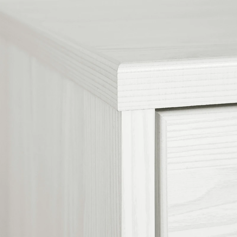 Table de chevet 1 tiroir - Arlen Pin blanc et Noir mat