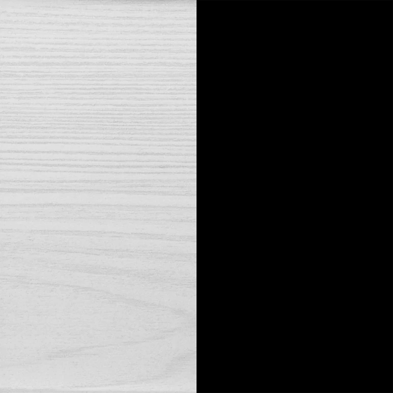 Table de chevet 1 tiroir - Arlen Pin blanc et Noir mat