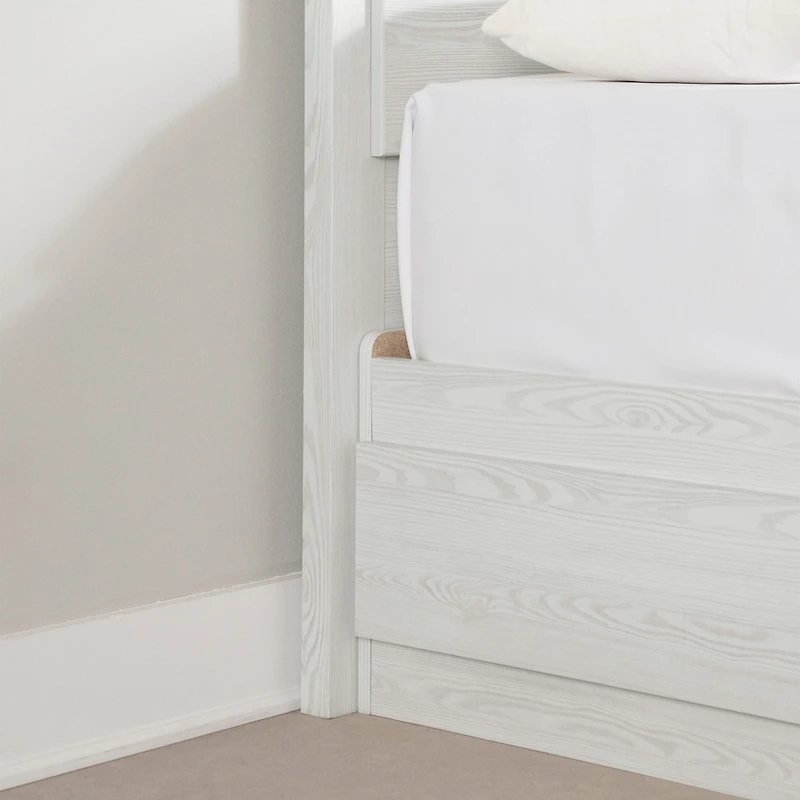 Twin Bed and Headboard Set - Arlen White Pine