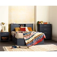 Ensemble Lit Double et tête de Lit - Ulysses Myrtille