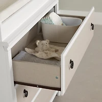 Changing Table with Drawers - Cotton Candy White and Beige
