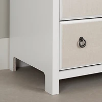 Changing Table with Drawers - Cotton Candy White and Beige