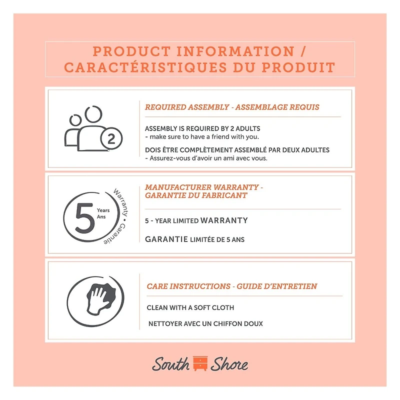 Meuble à langer 3 tiroirs - Cotton Candy Blanc et Beige