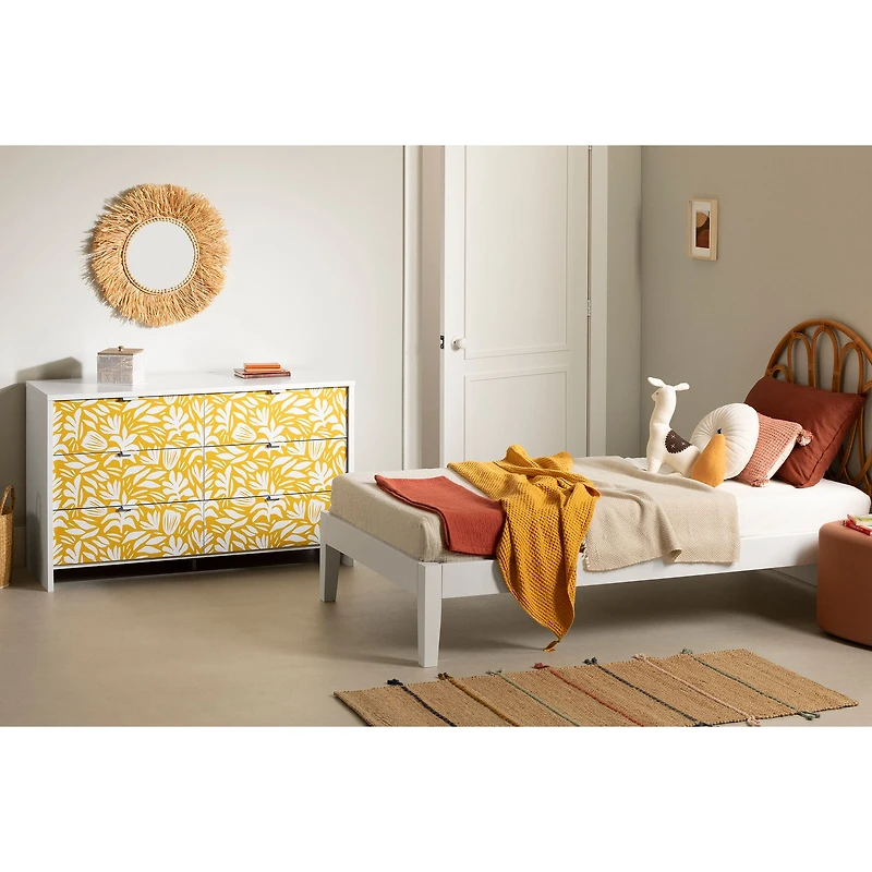 Commode double - Bloom Blanc et jaune