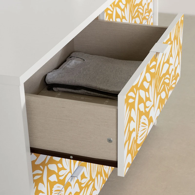 Commode double - Bloom Blanc et jaune
