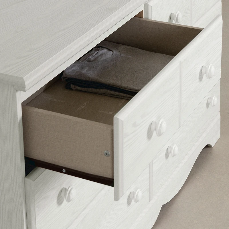 6-Drawer Dresser - Summer Breeze White Pine