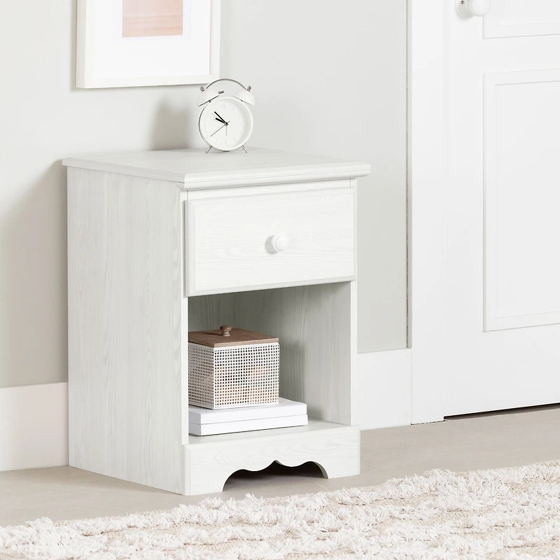 1-Drawer Nightstand - Summer Breeze White Pine