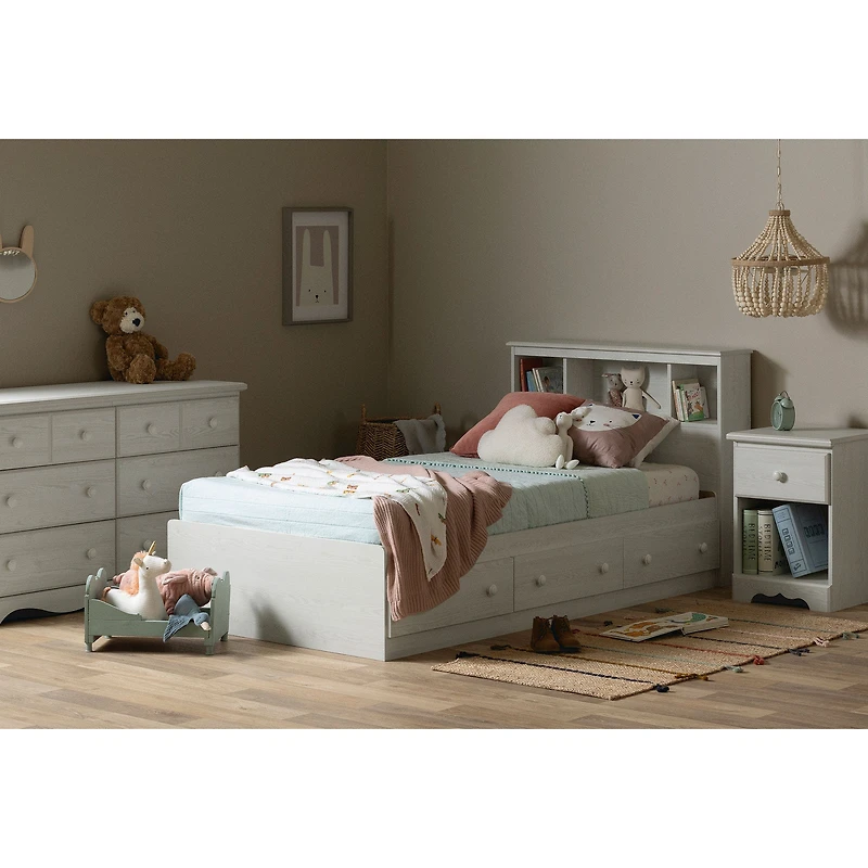 1-Drawer Nightstand - Summer Breeze White Pine