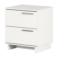 Nightstand with 2 Drawers - Cavalleri Pure White