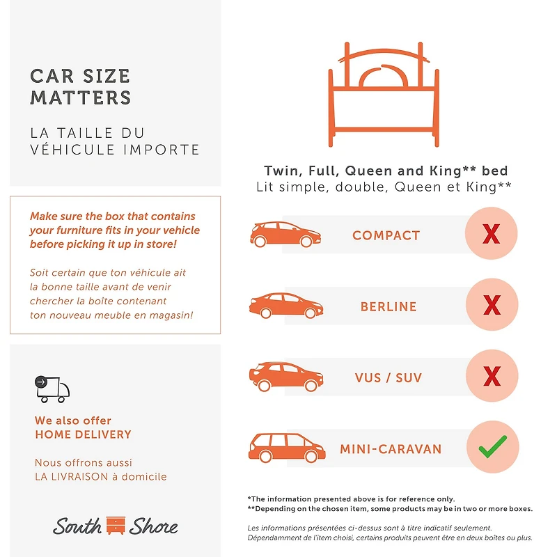 Bed and headboard set - Summer Breeze White Pine