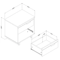 2-Drawer Nightstand - Noah Bleached Oak
