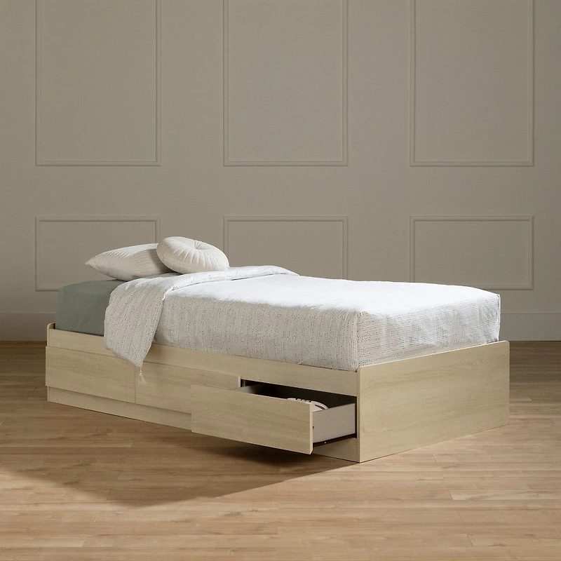 3-Drawer Mates Bed - Noah Bleached Oak