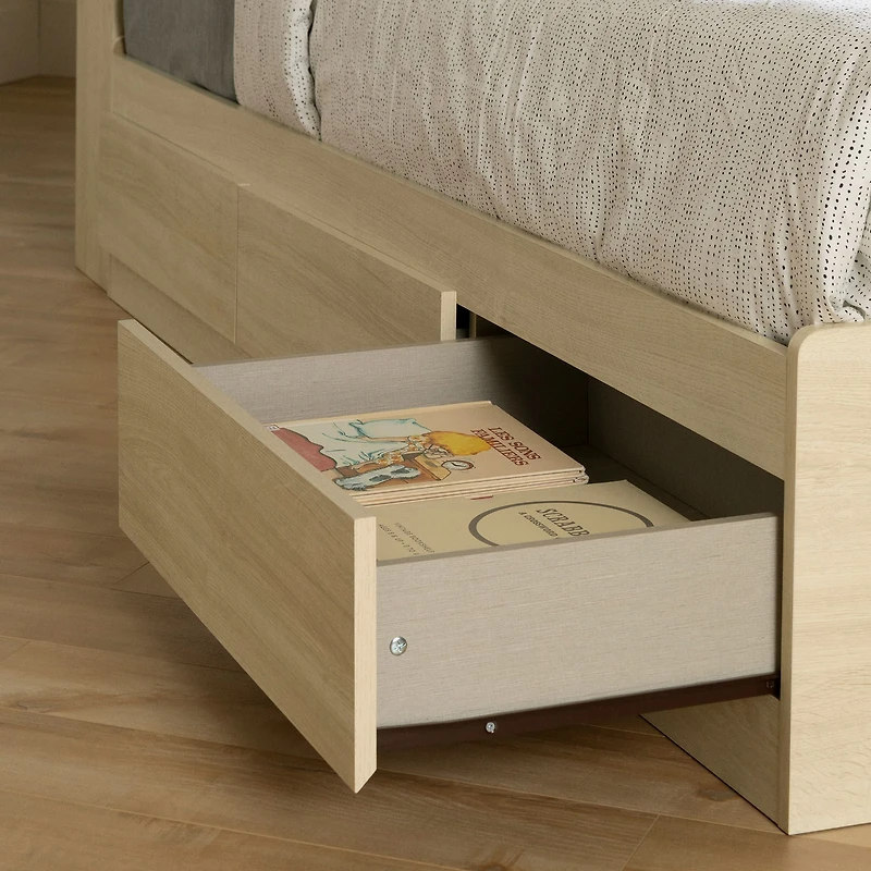 3-Drawer Mates Bed - Noah Bleached Oak