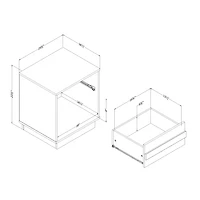 Table de chevet 1 tiroir - August Chêne blanchi
