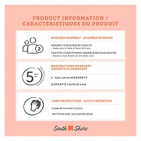 Table de chevet 1 tiroir - August Chêne blanchi