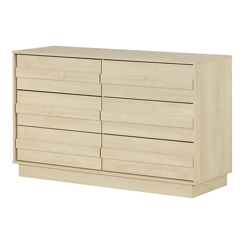6-Drawer Dresser - August Bleached Oak