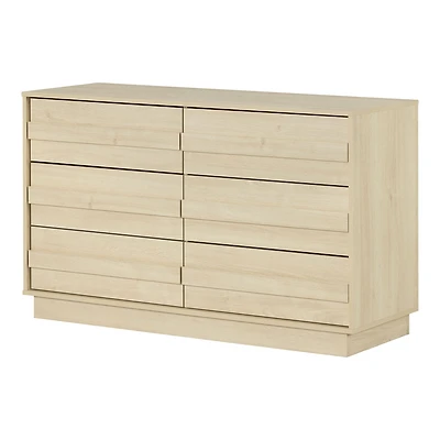 6-Drawer Dresser - August Bleached Oak
