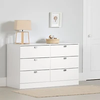 Spark 6 Drawer Chest  - White