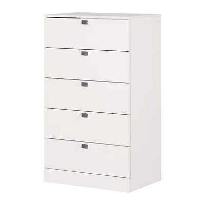 Bureau 5 Tiroirs Spark- Blanc