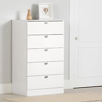 Bureau 5 Tiroirs Spark- Blanc