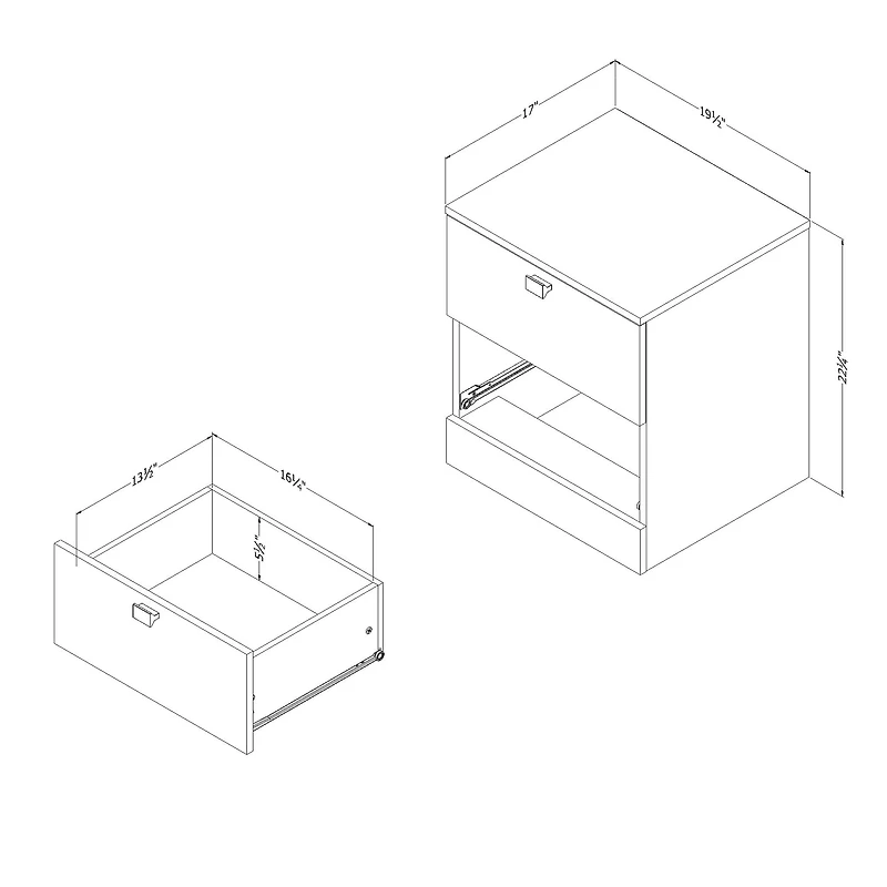 Nightstand  Spark - White 