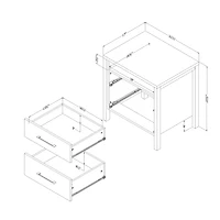 Table de Chevet - Gravity Manguier Naturel