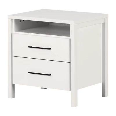 2-Drawer Nightstand - Gravity Pure White